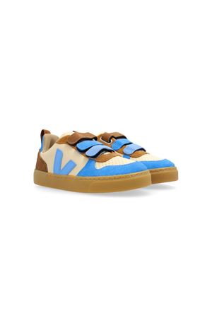 beige leather sneakers VEJA KIDS | CV0503801CCREMAMULTICOAQUA